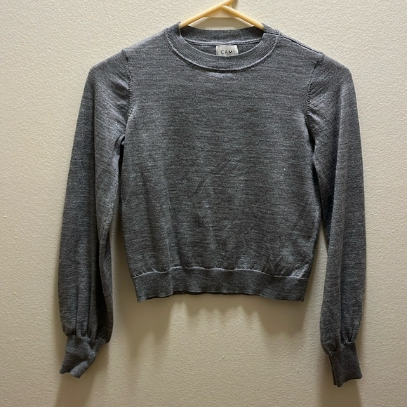 Cami NYC gray sparkly sweater - Picture 1 of 5